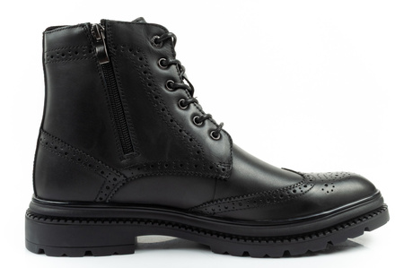 Lee Cooper Herren Chelsea Boots, elegante Lederstiefeletten, Schwarz