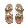 Lee Cooper Damen-Sandalen mit Klettverschluss für den Sommer und den Strand, Hellbeige