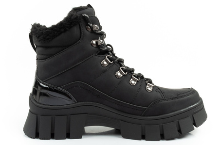 Lee Cooper Damen Winter-Wanderschuhe, isoliert, Schwarz, High-Top