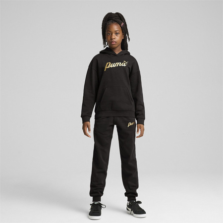 Puma ESS+ Script Kinder-Sport-Sweatshirt mit Kängurutasche für Mädchen