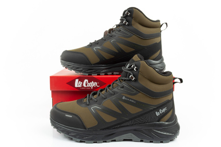 Lee Cooper Herren Winter-Wanderstiefel, isoliert, wasserdicht, grün