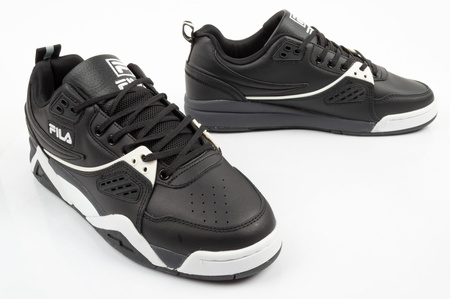 Fila Herren-Sportschuhe Casim schwarze Sneaker aus Leder bequem