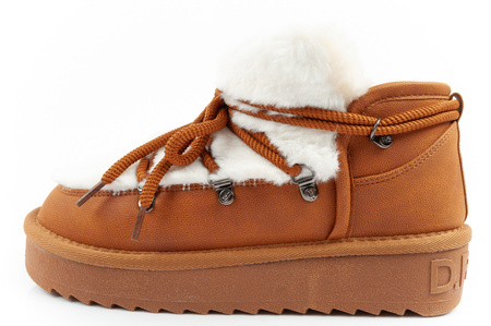 D. Franklin Damen Winterstiefel, modisches Fellfutter, Braun, High-Top