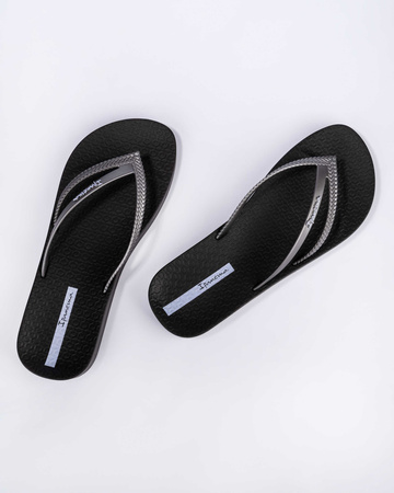 Ipanema Bossa Soft V Fem [82840 AG720] Flip-Flops, schwarz.