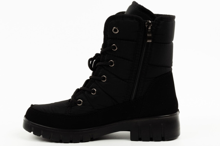 Progress Damen-Winterstiefel, Schwarz, Gefüttert, Lammfellfutter