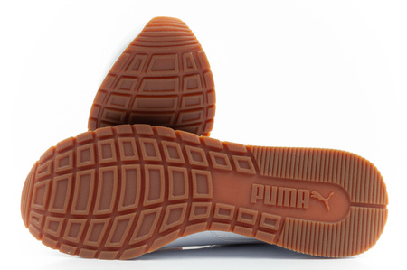 Puma ST Runner v4 Herren-Sneaker aus weißem Leder