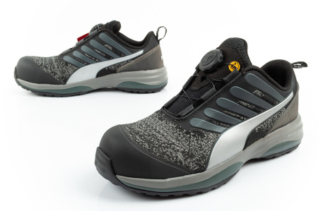 Puma Charge Black Disc Low S1P ESD HRO SRC Sicherheitsschuhe, Schwarz BOA