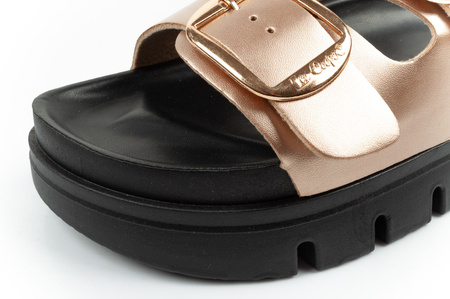 Lee Cooper Damen-Slipper, Gold, bequem, Plateau, modisch