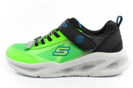 Skechers S Lights-Meteor [401495L/BBLM] LED Kinder-Sportschuhe, grün und schwarz.