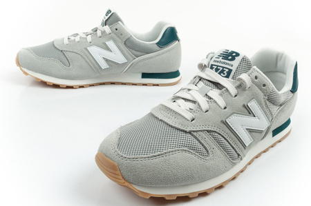 New Balance 373 Herren-Sneaker, Modisches graues Leder, Graugrün