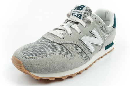 New Balance 373 Herren-Sneaker, Modisches graues Leder, Graugrün