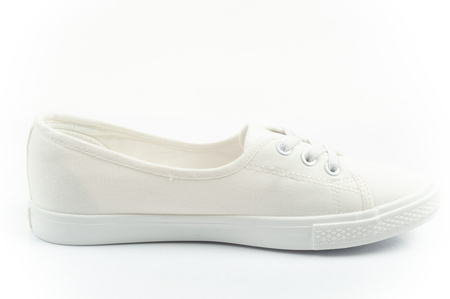Lee Cooper Damen-Sneaker, weiße Slip-On-Ballerinas