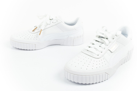 Puma Cali Damen Sportschuhe Sneakers Leder weiß Plateau modisch