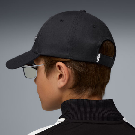 Puma Ess Metal Kinder-Baseballkappe, verstellbar, Schwarz, Baumwolle