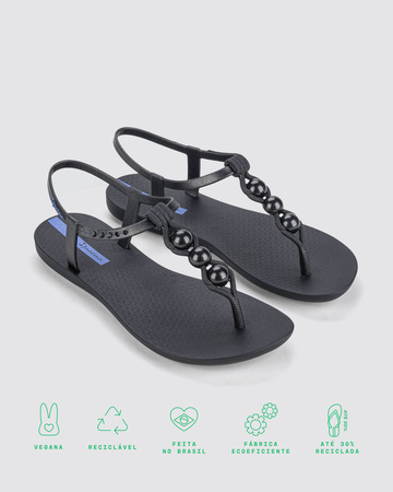Ipanema Class Damen-Flip-Flops, modisch und bequem, Schwarz