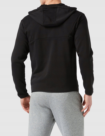 Puma Herren-Sport-Sweatshirt mit Kapuze und durchgehendem Reißverschluss, schwarz, aus Baumwolle