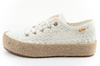 Lee Cooper Damen-Sneaker mit Schnürung, Weiß mit Plateau