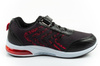 Leomil Kinder-Sportschuhe, leichte Pokémon-Sneaker mit Klettverschluss und LED-Beleuchtung, Schwarz