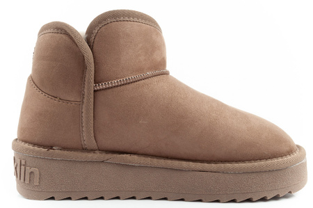 D. Franklin Damen-Winterstiefel, modische, pelzgefütterte, isolierte Stiefeletten in Braun