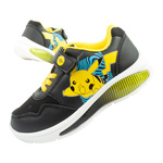 Leomil Pokemon Kinder-Sportschuhe, leichte Sneaker mit Klettverschluss, Schwarz und Gelb