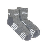 Salomon Active Baumwoll-Sportsocken [16022-HEATHER GREY/WHITE] 2 PACK, grau.