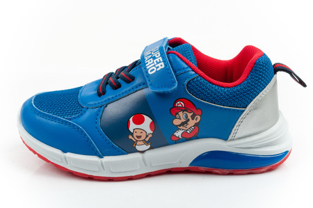 Leomil Kinder-Sneaker Super Mario mit LED-Lichtern und Klettverschluss, Blau