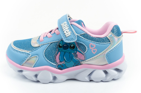 Leomil Kinder-Sportschuhe Stitch Leichte Sneaker mit Klettverschluss und LED-Beleuchtung, Blau