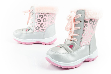 Leomil Winterstiefel für Mädchen mit warmem Fell und Kätzchenmotiv