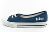 Lee Cooper Damen-Sneaker, blaue Slip-On-Ballerinas