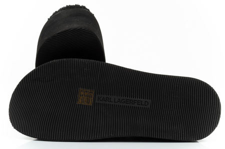 Karl Lagerfeld Thermo Damen Schneestiefel Stiefeletten mit Fell schwarz [KL48522W W0S]