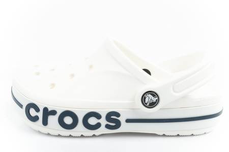 Schuhe Flip Flops Sandalen Clogs Crocs Bayaband Clog [205089-126], weiß.