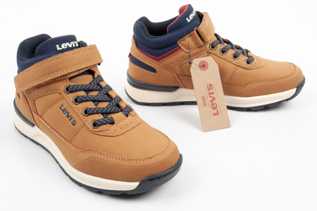 Levi's Sierra High-Top Kinderschuhe, Braun, Klettverschluss