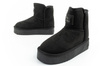 D. Franklin Damen-Winterstiefel, modische, pelzgefütterte, isolierte schwarze Stiefeletten