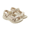 Lee Cooper Damen-Sandalen mit Klettverschluss für den Sommer, hellbeige und cremefarben