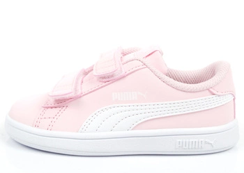 Puma Smash v2 Kindersportschuhe [365183 49], Rosa und Weiß.