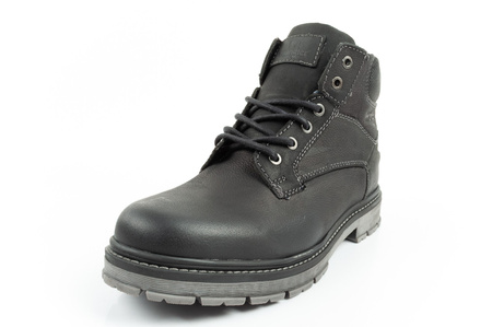 Wrangler Allan Mid Herren Chelsea Boots, elegante Lederstiefelette, Schwarz