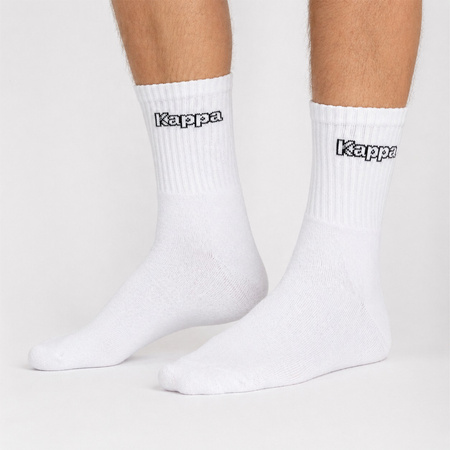 Kappa weiße lange Socken [34113IW 900] 3er-Pack