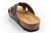Bio Bio Herren-Flip-Flops, vorgeformte Zehentrenner, Naturleder, Braun