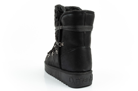 D. Franklin Damen Winterstiefel, modisches Fellfutter, isoliert, schwarzer High-Top