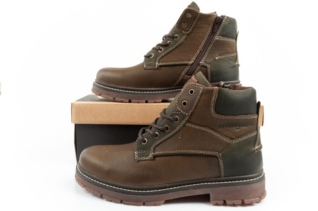 Wrangler Allan Mid Herren Chelsea Boots, elegante Lederstiefelette, Grünbraun