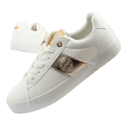 Lee Cooper Damen-Sneaker, modisches Weiß und Gold