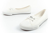 Lee Cooper Damen-Sneaker, weiße Slip-On-Ballerinas
