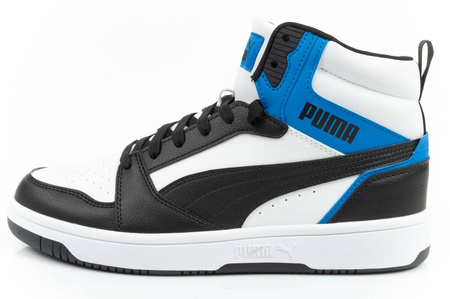 Puma Rebound v6 Herren-Sportschuhe [392326 20], Schwarz, Weiß und Blau.