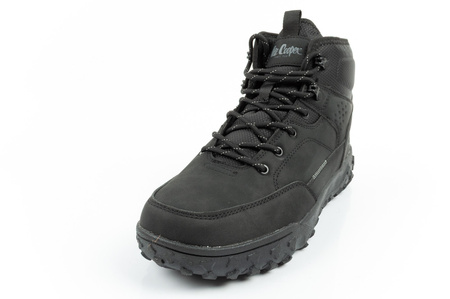 Lee Cooper Herren Winter-Wanderschuhe mit isoliertem Knöchelriemen, Schwarz