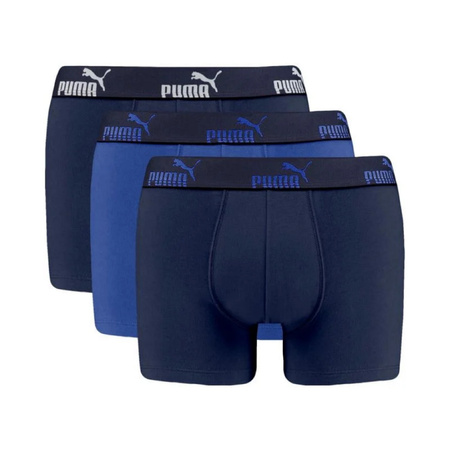 Puma Herren-Boxershorts, 3er-Pack, Blau/Marineblau