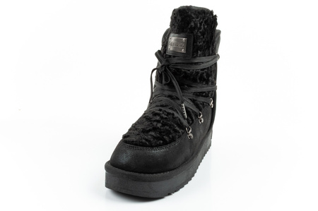 D. Franklin Damen Winterstiefel, modisches Fellfutter, isoliert, schwarzer High-Top