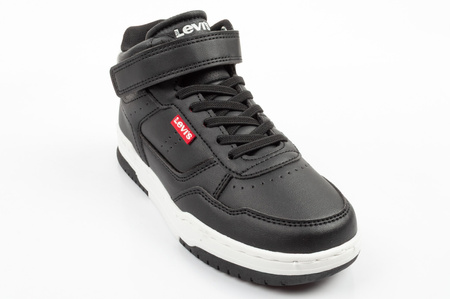 Levi's John SE Mid Kinder-Sneaker mit Klettverschluss in Schwarz