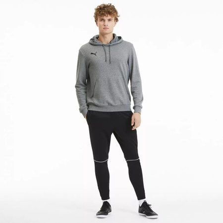 Puma Herren-Kapuzenpullover aus grauer Baumwolle mit Kängurutasche Puma Kapuzenpullover.