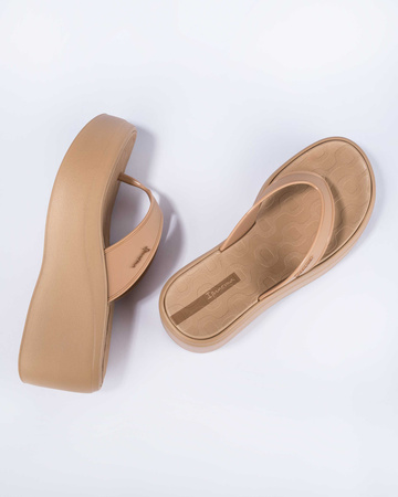 Ipanema Schuhe Pantoletten Damen Flip-flops Solaris Plateau beige