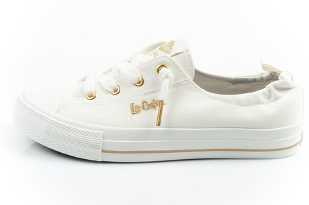 Lee Cooper Damen-Sneaker, modische weiße Slipper